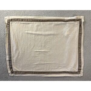 Pottery Barn Standard Pillow Case Beige Natural‎ Brown Cotton Linen Blend